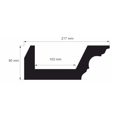 7 Meter + 2 Innenecken und 1 Endklappe Profil für indirekte Beleuchtung XPS OL-30